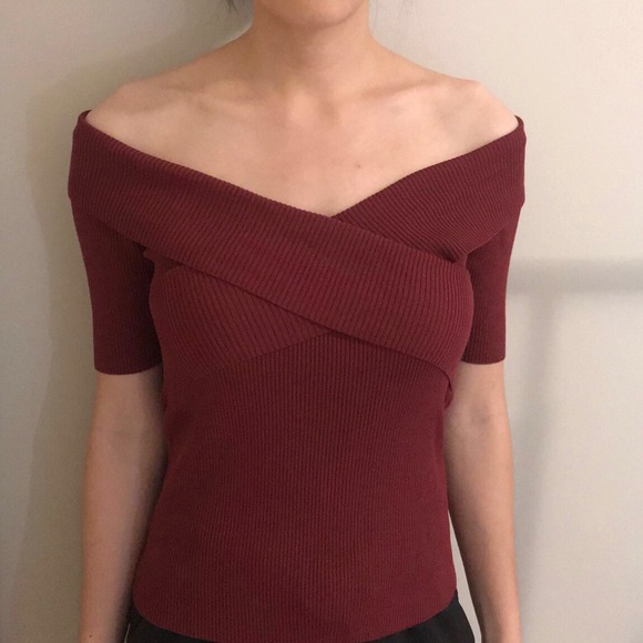 SANDRO Munn off the shoulder top - Picture 1 of 2